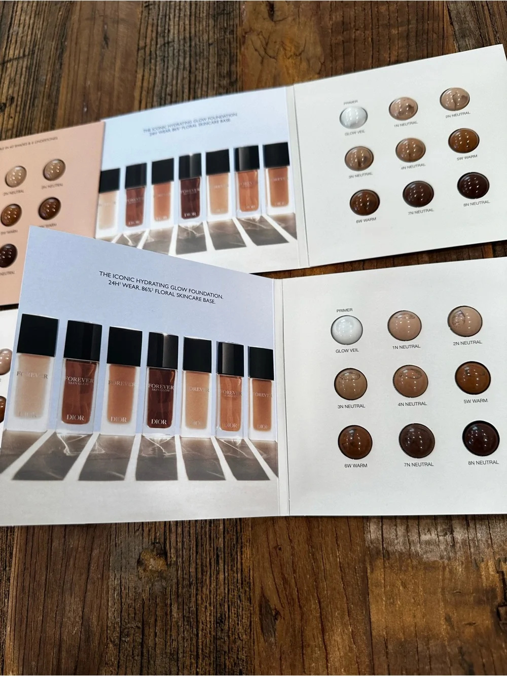 Dior Forever Foundation Brochures — Nude, Tan & Warm Shades